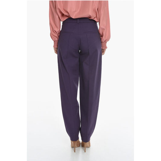 Wool EDGE Pants with Decorative Button