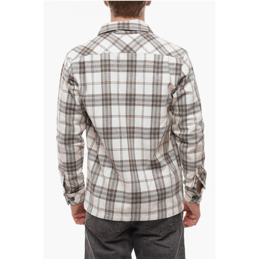 Plaid Motif TAKA JM Overshirt with Double Breast Pocket