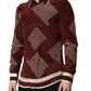 Maroon Dotted Silk Long Sleeve Casual Shirt