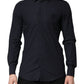 Dark Blue MARTINI Cotton Dress Formal Shirt