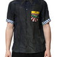 Black Silk Short Sleeves Men Casual Shirt
