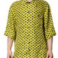 Yellow Heart Short Sleeves Men Casual Shirt