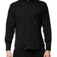 Black SARTORIA Cotton Formal Men Dress Shirt