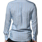 Light Blue MARTINI Striped Formal Dress Shirt