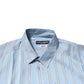 Light Blue MARTINI Striped Formal Dress Shirt