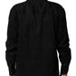 Black Linen Long Sleeves Men Casual Shirt