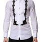 White GOLD Embellished Formal Men Dress Shirt