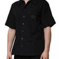 Black Cotton Short Sleeve Buttoned Casual Shirt