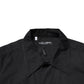Black Cotton Short Sleeve Buttoned Casual Shirt