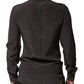 Dark Brown Silk GOLD Men Dress Formal Shirt