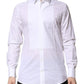 White Bib Cotton Poplin GOLD Men Formal Shirt