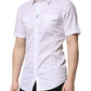 White Cotton GOLD Short Sleeves Casual Shirt