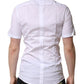 White Cotton GOLD Short Sleeves Casual Shirt