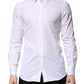 White GOLD Long Sleeves Men Dress Formal Shirt