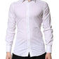White GOLD Long Sleeves Men Dress Formal Shirt