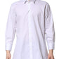White GOLD Long Sleeves Dress Formal Shirt