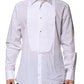 White Bib Cotton Poplin GOLD Formal Shirt
