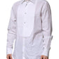White Bib Cotton Poplin GOLD Formal Shirt