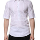White Cotton Short Sleeves Dress Formal Shirt