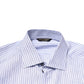 White Blue Striped Cotton Dress Formal Shirt