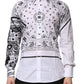 White MARTINI Bandana Print Formal Shirt