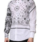 White MARTINI Bandana Print Formal Shirt