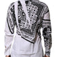 White MARTINI Bandana Print Formal Shirt