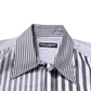 White Gray Striped Cotton Men Casual Shirt