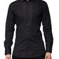 Blue Cotton GOLD Long Sleeves Formal Shirt