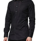 Blue Cotton GOLD Long Sleeves Formal Shirt