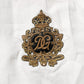 White DG Crown Embellish Dress Formal Shirt