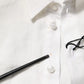 White DG Crown Embellish Dress Formal Shirt