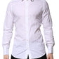 White Cotton GOLD Long Sleeves Formal Shirt