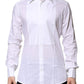 White Bib Cotton Poplin GOLD Men Formal Shirt