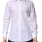 White GOLD Long Sleeves Men Dress Formal Shirt