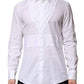 White Cotton Ruffled Detailing Formal Shirt