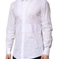 White Cotton Ruffled Detailing Formal Shirt