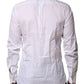 White Cotton Ruffled Detailing Formal Shirt