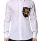 White MARTINI Long Sleeves Men Formal Shirt