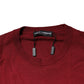 Maroon Cashmere Crew Neck Sweatshirt Sweater