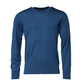 Blue Cashmere Crew Neck Sweatshirt Sweater