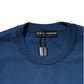 Blue Cashmere Crew Neck Sweatshirt Sweater