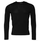 Black Long Sleeve Crew Neck Pullover Sweater