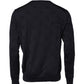 Black Silk Crew Neck Sweatshirt Sweater