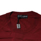 Maroon Cashmere Crew Neck Sweatshirt Sweater