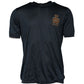 Dark Blue Silk Logo Patch Crew Neck T-shirt