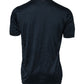 Dark Blue Silk Logo Patch Crew Neck T-shirt