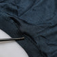 Dark Blue Silk Logo Patch Crew Neck T-shirt