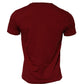 Dark Red Men Crew Neck Short Sleeve T-shirt