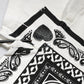 White Bandana Crew Neck Short Sleeves T-shirt